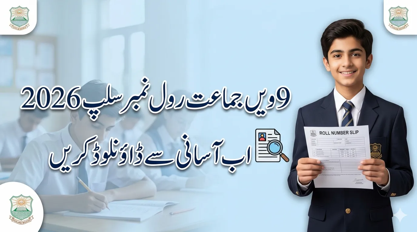 9th Class Roll Number Slip 2026 All Punjab Board Download