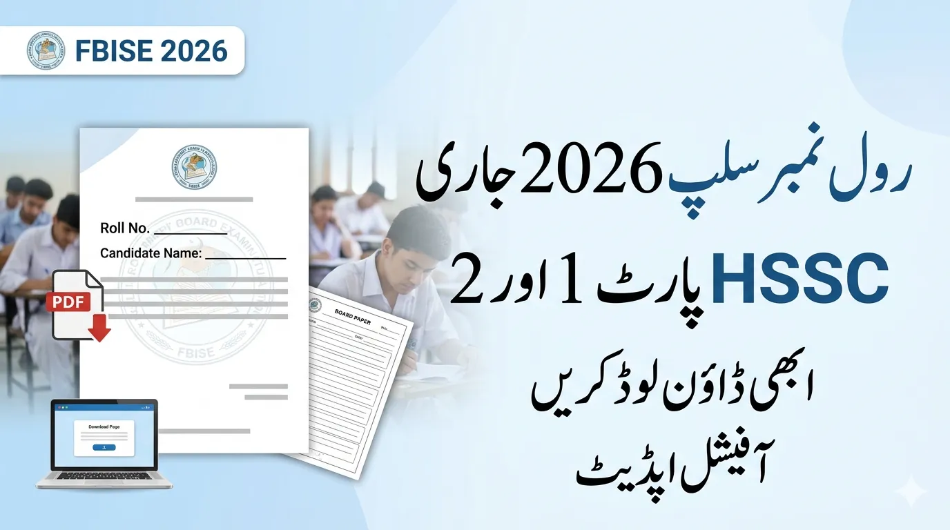 FBISE Roll No Slip 2026 HSSC Part I & II Download