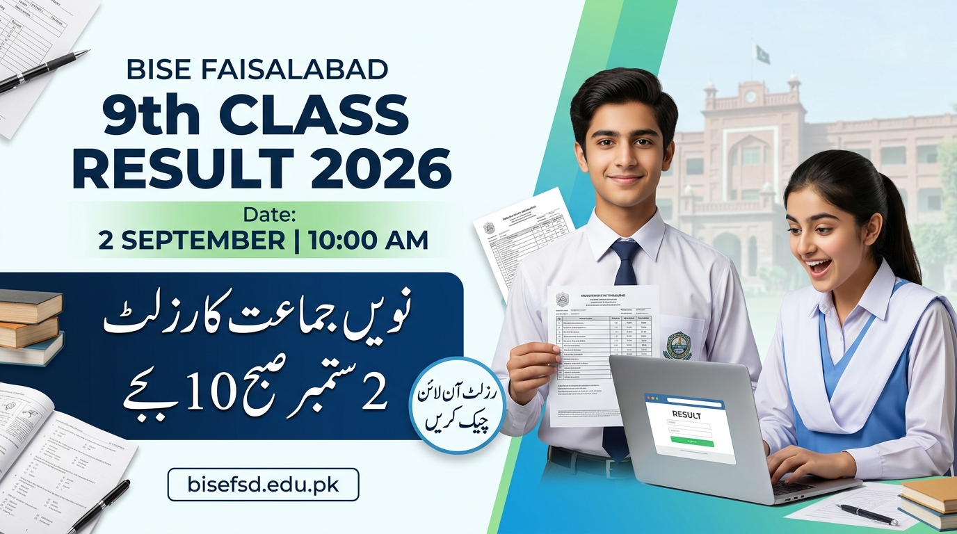 BISE Faisalabad Result 9th Class 2026 – Check by Roll Number