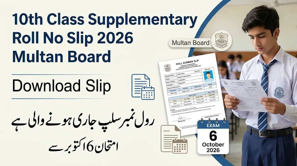 10th Class Supplementary Roll No Slip 2026 Multan Board – Download Slip
