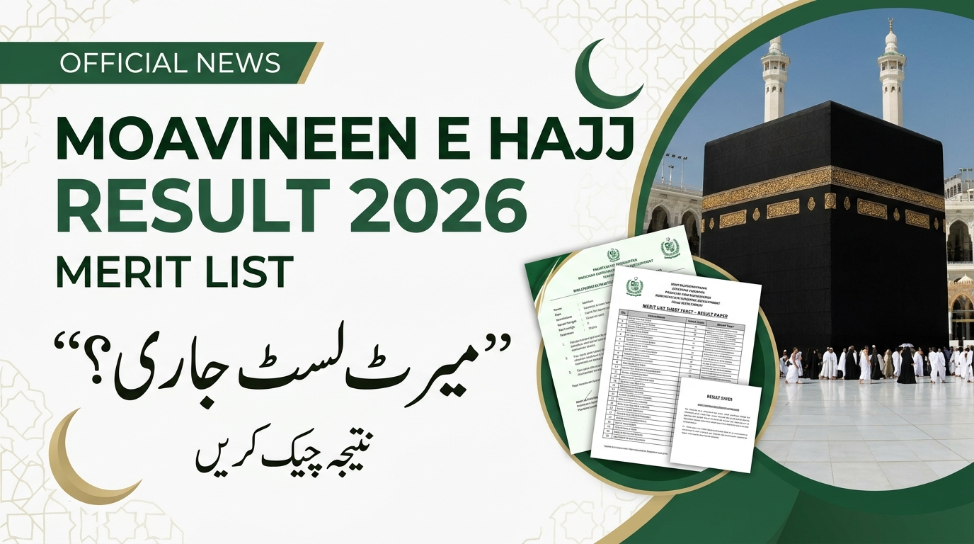 Moavineen e Hajj Result 2026 Merit List Announced today