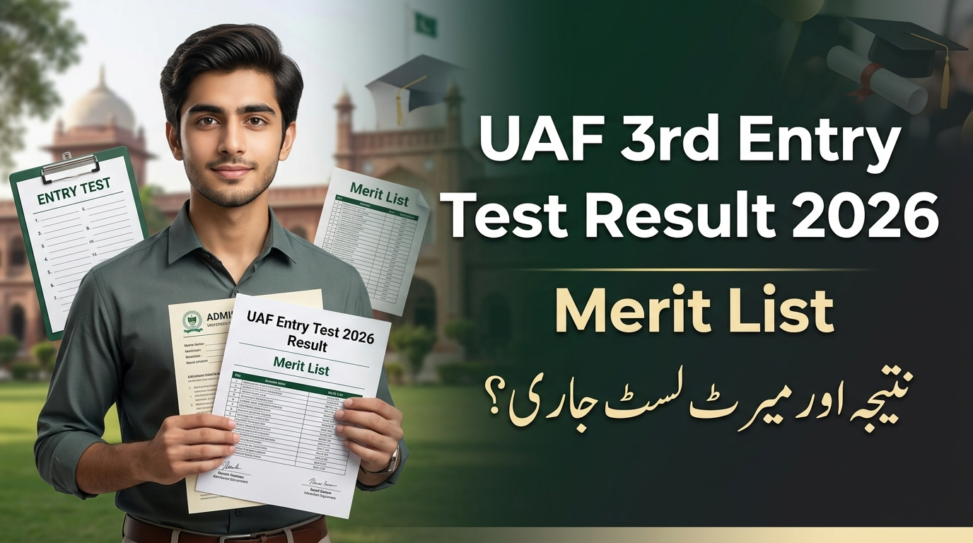 UAF 3rd Entry Test Result 2026 – Merit List & Admission Updates